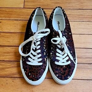 Madewell sidewalk calf hair sneakers